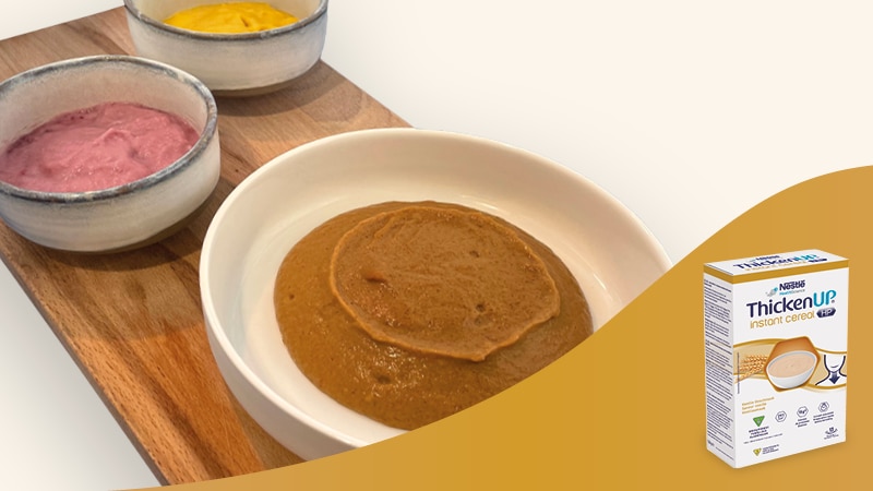 Wildbordje met zoete aardappel en veenbessen met ThickenUp Instant Cereal HP