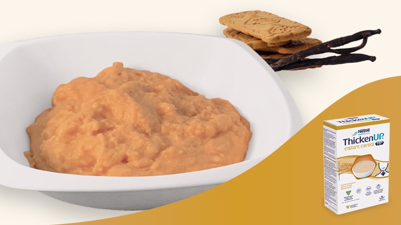 Speculaaspudding recept met ThickenUp Instant Cereal HP